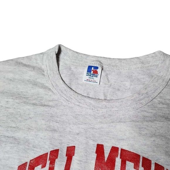 Vintage Russell's single stitch Heather grey new Mexico football tee shirt - Picture 5 of 5